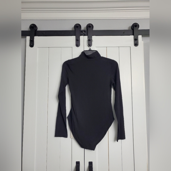 MANGOPOP Women's Mock Turtle Neck Long Sleeve Bodysuit. NEW! - Picture 2 of 9